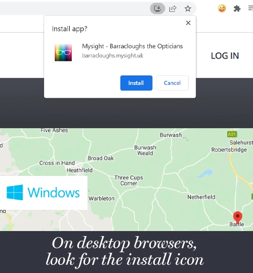 Install from web browser