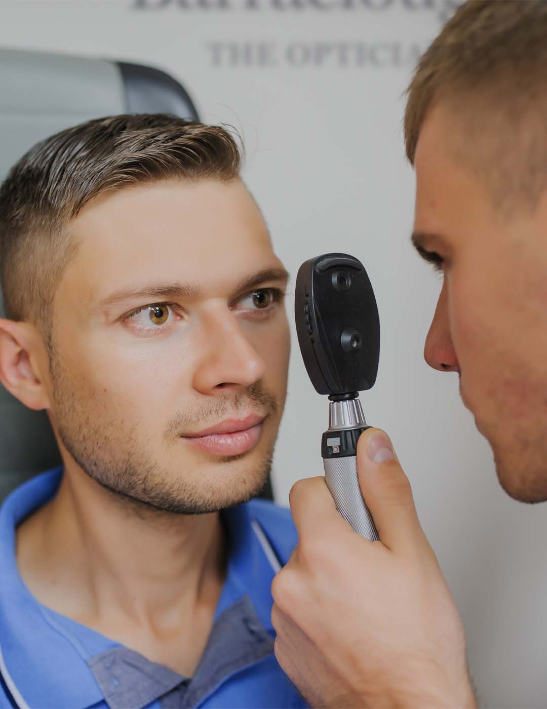 Example of a retinoscope being used